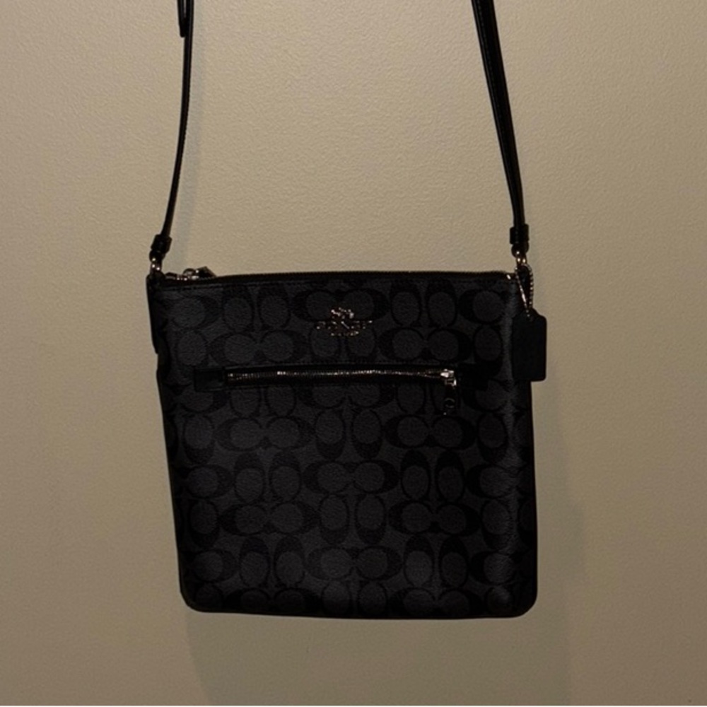 Coach | Black Textured Black Crossbody Bag with Adjustable Strap